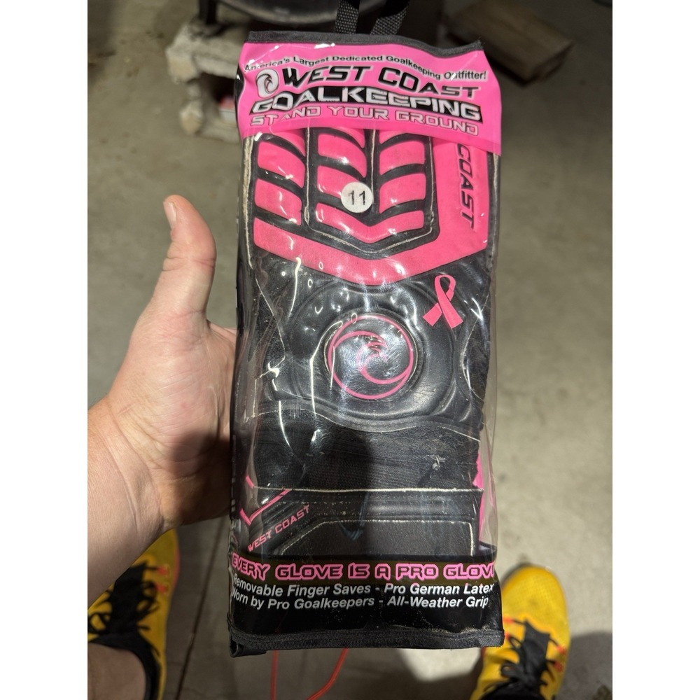 West Coast Goalkeeping Spyder Gloves Size 11 Pink Breast Cancer‎ Pro Latex GK